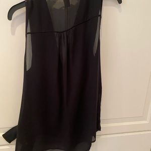 Black sleeveless top